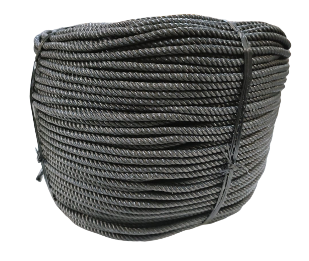 CABO POLIPROPILENO NEGRO 3/8 (10MM) R.C. (25 KG.APROX.) ROLLO