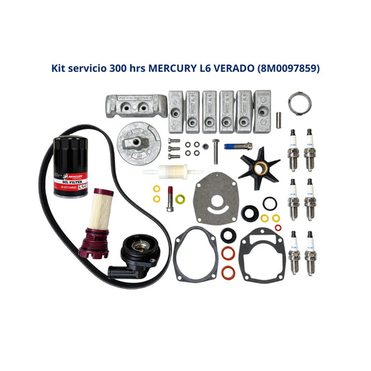 KIT SERVICIO 300 HRS. MY. L6 VERADO (2B144122 Y ANTERIORES) (8M0097859) CON ANODOS