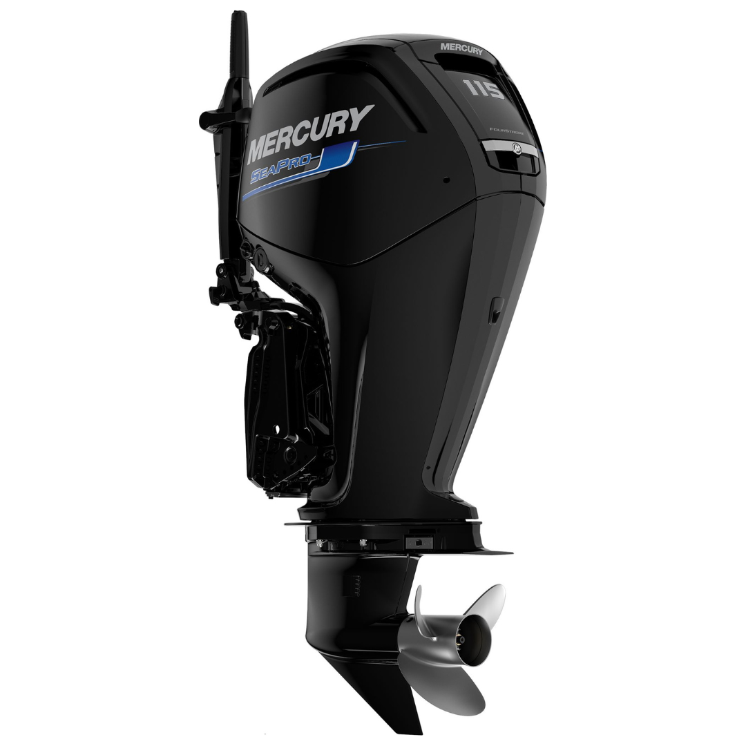 MOTOR MERCURY 115HP 4 TIEMPOS SEAPRO (115EXLHPT 4S SP) 1116F6TED (MANERAL ADVANCED TILLER) C/ACCS PROPELA ACERO
