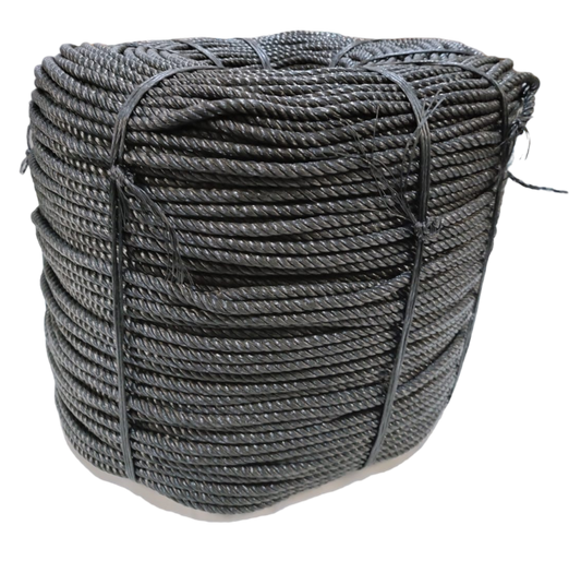 CABO POLIPROPILENO NEGRO 5/16 (8 MM) R.C. (25 KG.APROX.) ROLLO