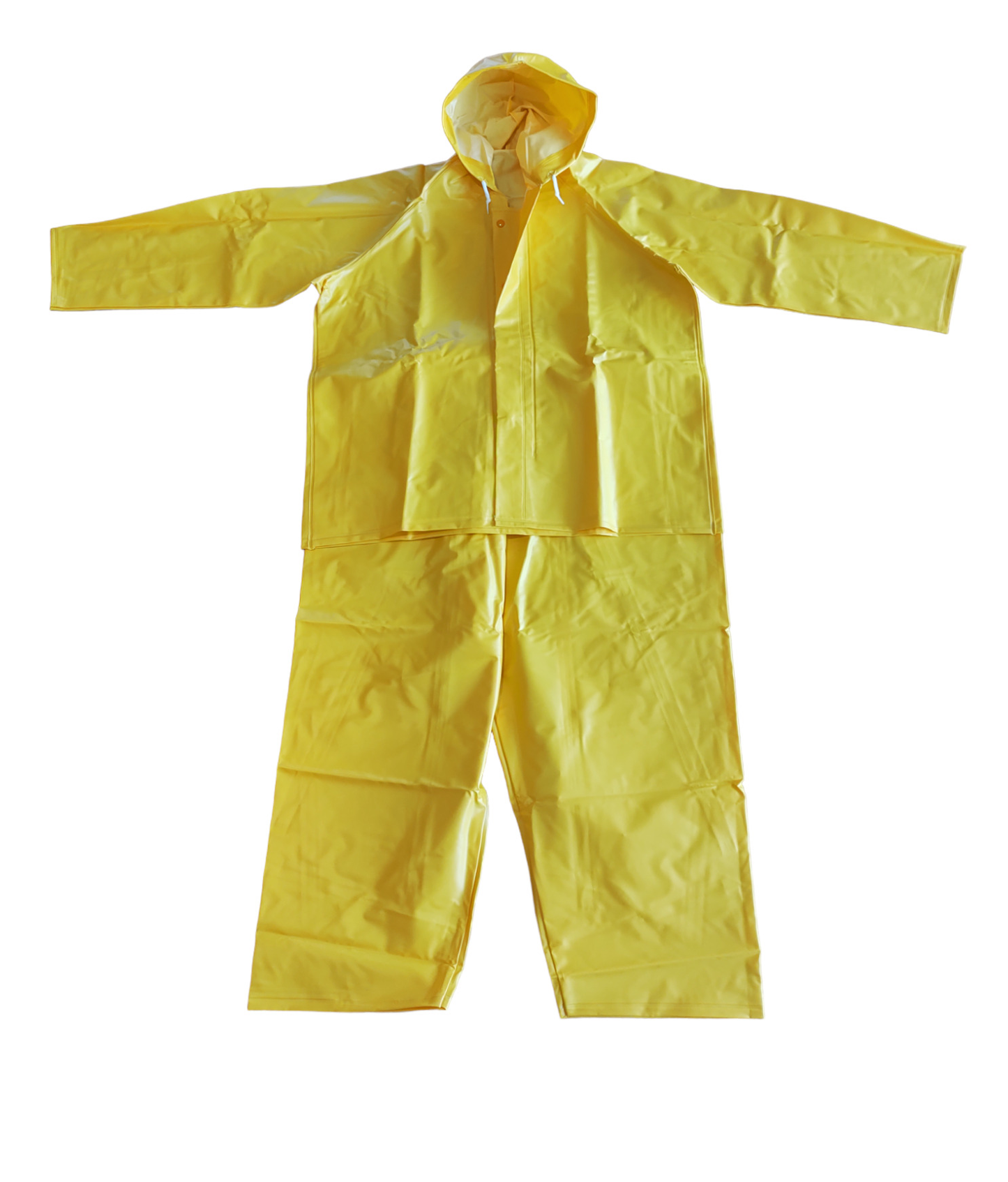 TRAJE AMARILLO PLAST. C/CAPUCHA T-42 (2 PZAS.) (BB)